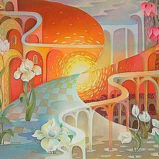 Схема вышивки «Цветочная абстракция»