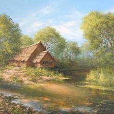 Схема вышивки «"Домик из детства" (Е и М Иваненко)»