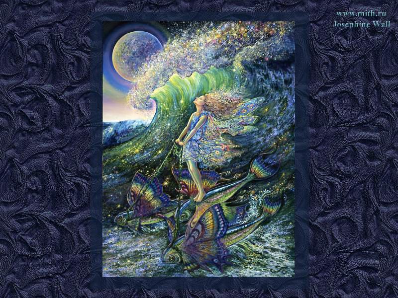 Серия "Сказочный мир" - море, девушка, рыбки, сказка - оригинал