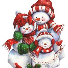 Схема вышивки «Снеговички»