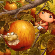 Схема вышивки «яблочная фея»