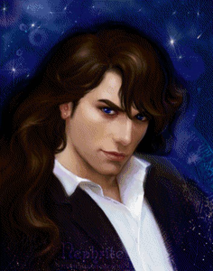 Синеглазый красавец - парень, фэнтези - предпросмотр