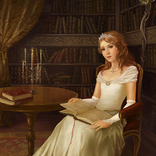 Схема вышивки «Чтение при свечах»