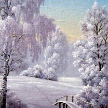 Схема вышивки «белый снег»