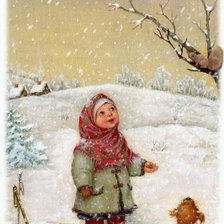 девочка на лыжах