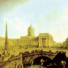 Схема вышивки «Вид Казанского собора в Петербурге (худ. Ф.Я. Алексеев)»