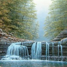 Схема вышивки «осенний пейзаж»