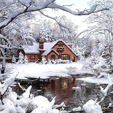 Схема вышивки «Пушистая зима»