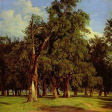 Схема вышивки «Старые вязы в Пратере (худ. Ф.Г. Вальдмюллер)»