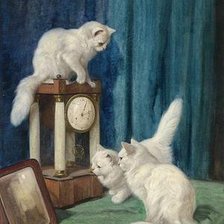 Схема вышивки «Кошачьи игры»