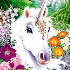 Схема вышивки «Единорог»