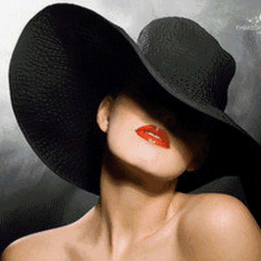 Дама в шляпе - дама, девушка, красавица - предпросмотр