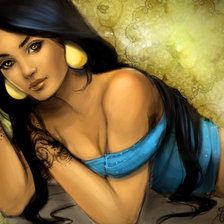 Схема вышивки «Девушка востока»