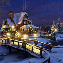 Схема вышивки «рождественская ночь»