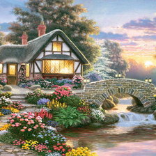 Схема вышивки «худ.Андрис Орпинас Сказочные домики»