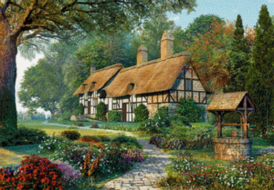 худ.Андрис Орпинас Сказочные домики - картина, пейзаж, картины - предпросмотр