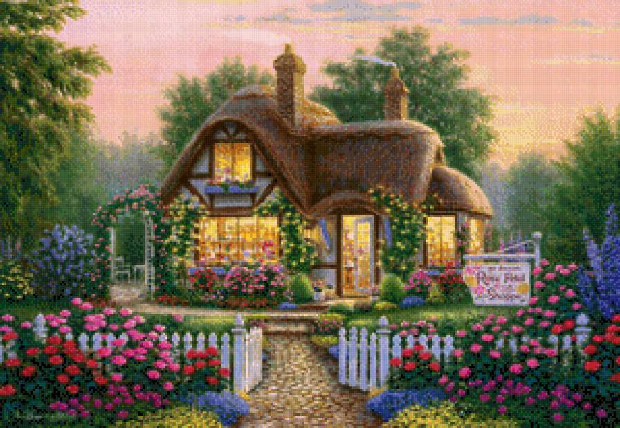 худ.Андрис Орпинас Сказочные домики - пейзаж, картины, картина - предпросмотр