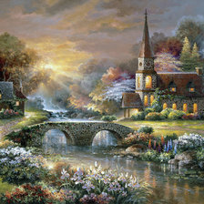 Схема вышивки «худ.Джеймс Ли Сказочные домики»