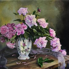 Схема вышивки «натюрморт.Букет пионов»