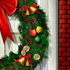 Схема вышивки «новогодний венок часть 2»