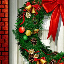 Схема вышивки «новогодний венок часть 1»