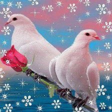 Схема вышивки «голубки»