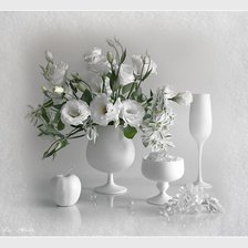 Схема вышивки «Белый натюрморт»