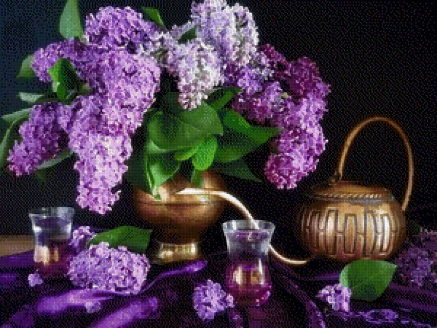 Сирень - натюрморт, сирень, цветы - предпросмотр