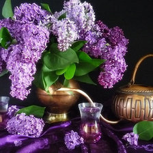 Схема вышивки «Сирень»