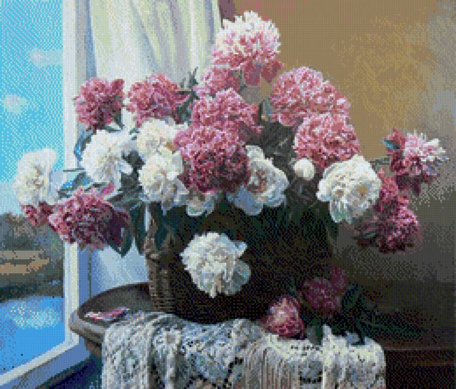 Piony-Eduard Panow - ziwopis, cwety - предпросмотр