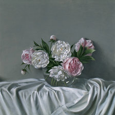 Схема вышивки «Piony-Raymond Han»