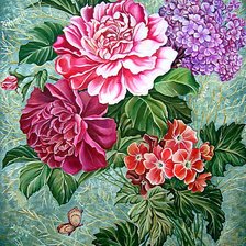 Схема вышивки «Весенние цветы»