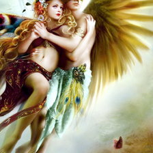 Схема вышивки «полет влюблённых часть 2»