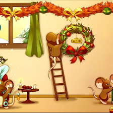 Схема вышивки «мышиный новый год»