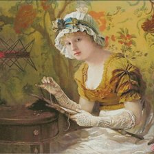 Схема вышивки «вышивальщица»