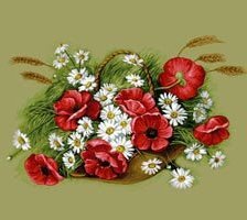 Схема вышивки «маки»