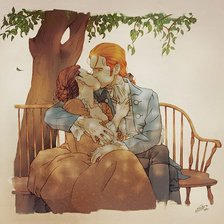 Схема вышивки «Любовь и двое»