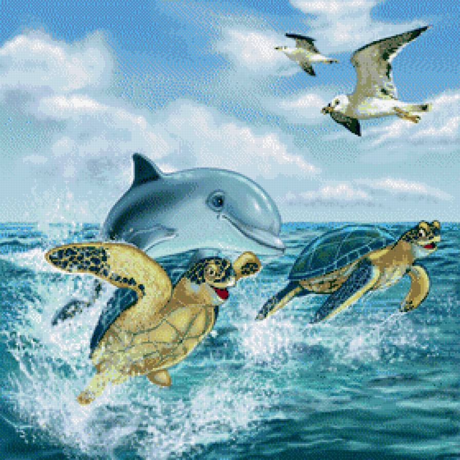 дельфин - животные - предпросмотр