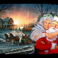 Схема вышивки «дед мороз и зима»