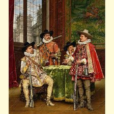 Схема вышивки «три мушкетера»