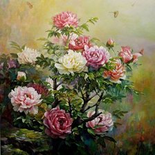 Схема вышивки «Piony-Jiang Zongqiang»