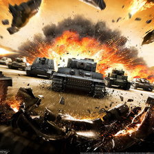 Схема вышивки «танки»