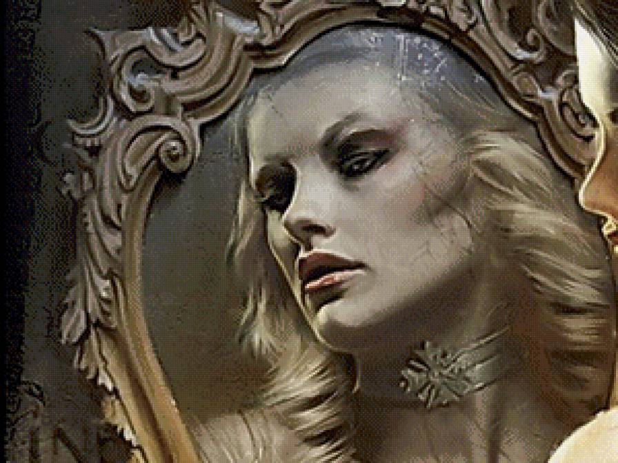 "Отражение" ч.1 верх - девушка, фентези - предпросмотр