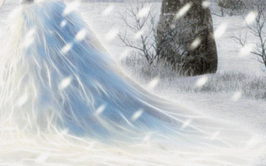 Девушка-вьюга ч. 4 низ - зима, снег, фентези, лес, девушка - предпросмотр