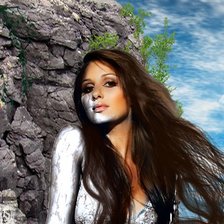 Схема вышивки «"Русалочка на скале" ч. 1 верх»