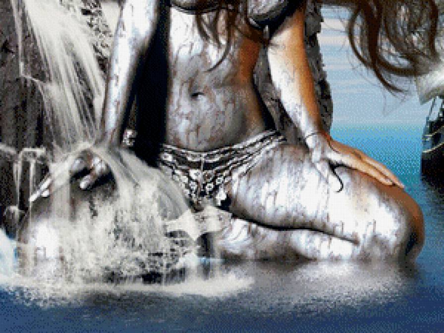 "Русалочка на скале" ч. 3 низ - корабль, море, скалы, девушка, русалка - предпросмотр