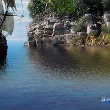 Схема вышивки «"Русалочка на скале" ч. 4 низ»