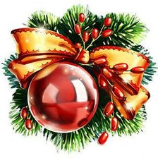 Схема вышивки «елочный шарик»