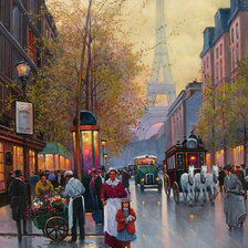 Схема вышивки «Осень в Париже»