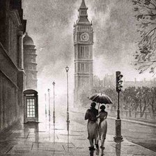 Схема вышивки «Хмурый Лондон»